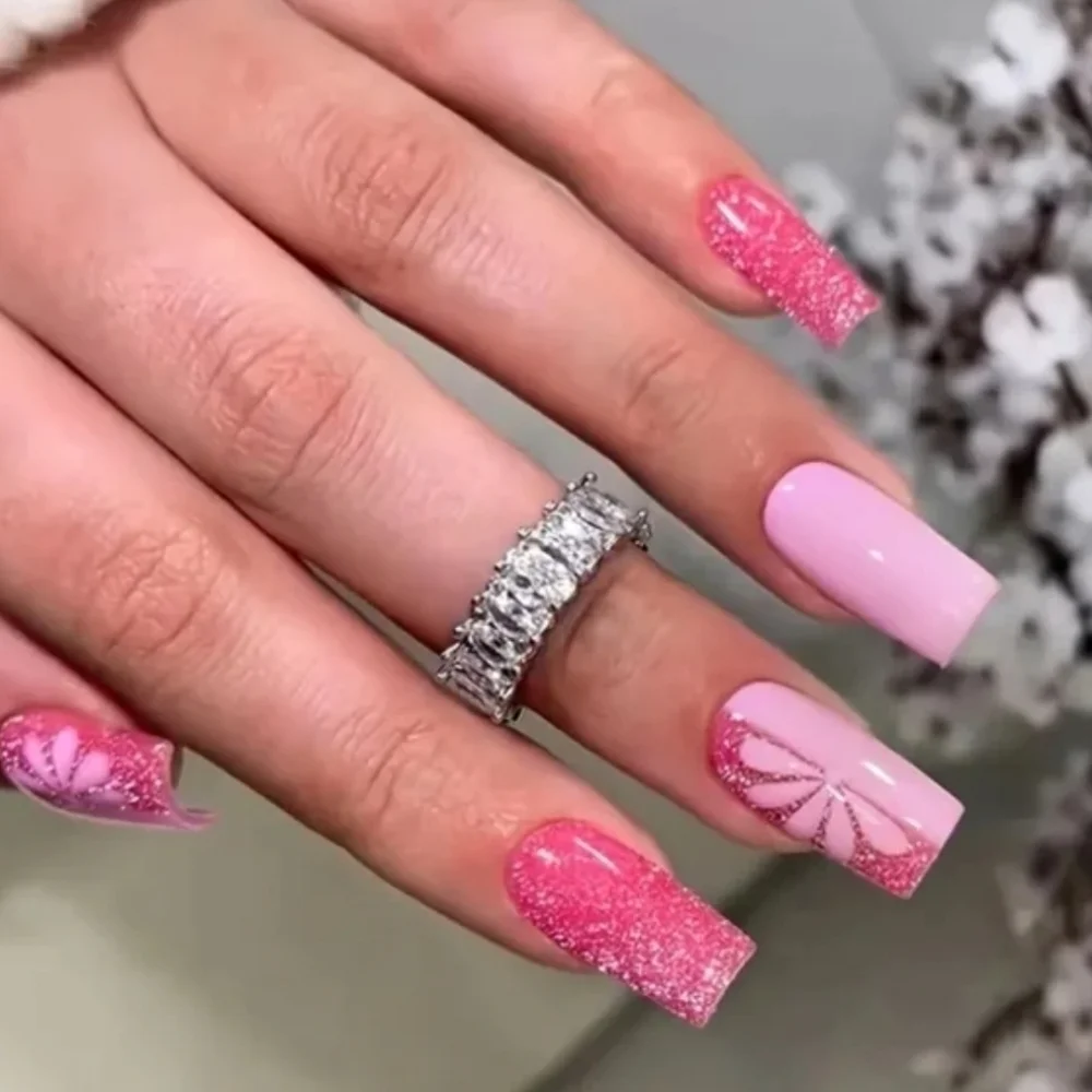 24 Pieces Fake Press On Nails
